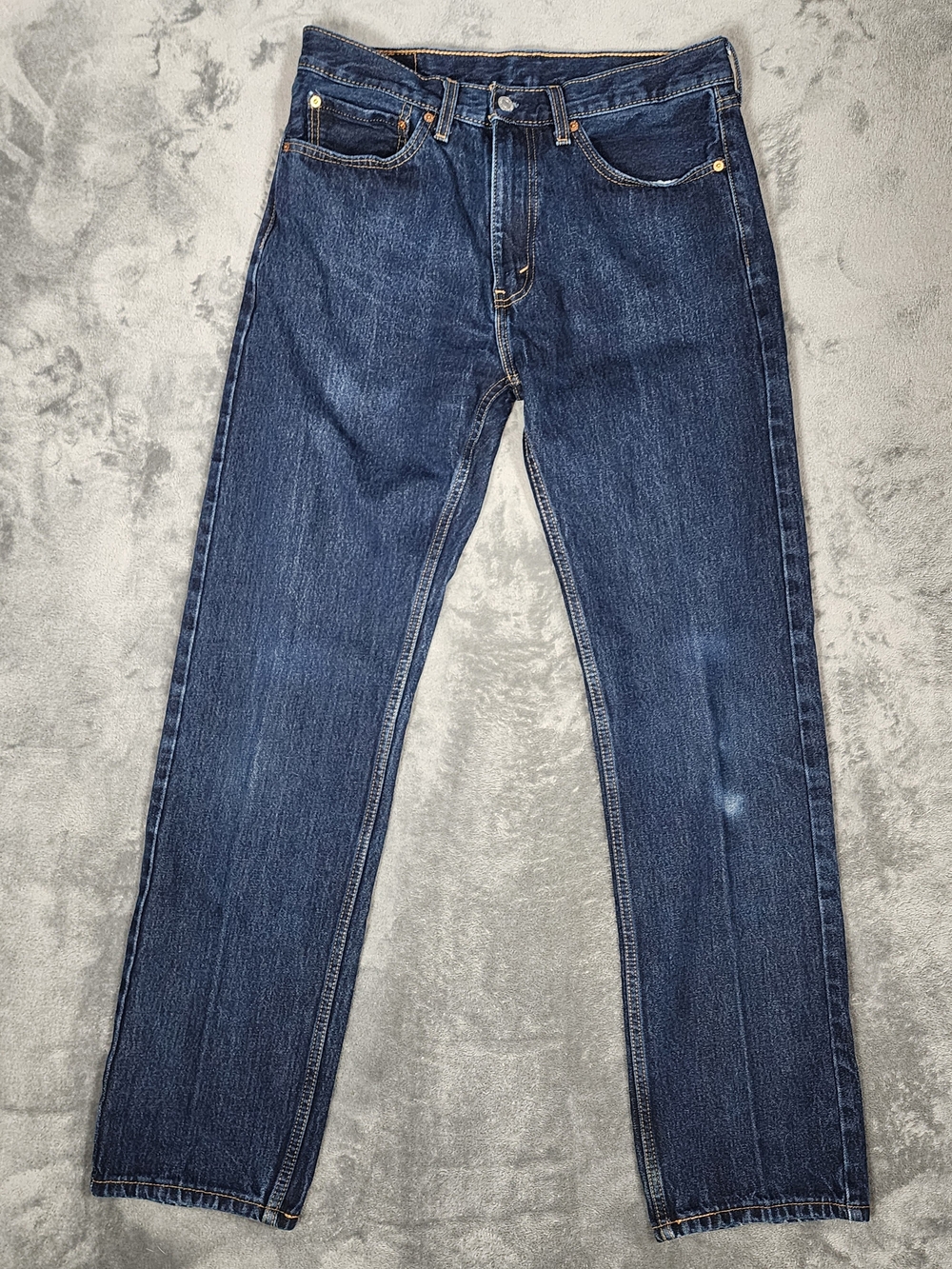 Levi's 505 Men's Straight Jeans in Indigo Blue Denim